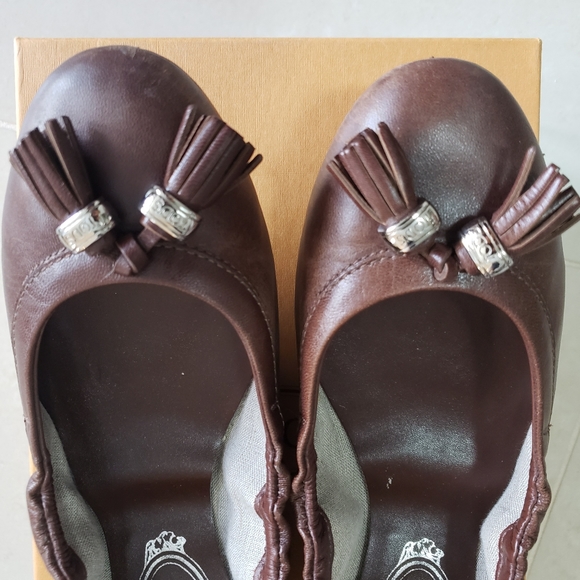 Tod's Ballerina Dee Nappine Nikel - Brown - Womens Size 36UK - Picture 2 of 8
